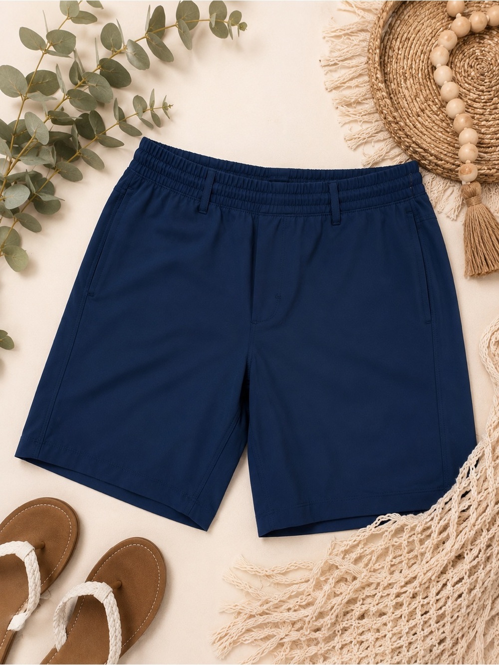 NWT Hollywood Ultimate Men’s Navy Performance Shorts Built-In Boxer Brief M